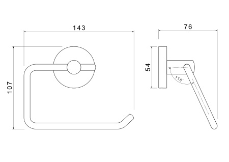 Бумагодержатель Aquatek ОБЕРОН AQ4218MB
