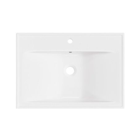 Раковина из сантехнического фарфора Wellsee FreeDom 151104000 70х50 подвесная цвет белый 1 отверстие под смеситель