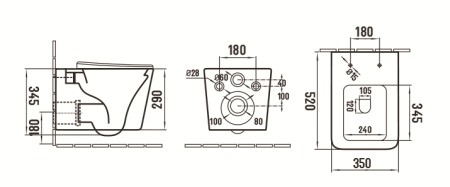 Унитаз подвесной CeramaLux 5170MDH серый матовый с сиденьем микролифт каскадный смыв