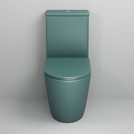 Унитаз напольный с бачком Grossman Color GR-4480OLMS зеленый с сиденьем безободковый каскадный смыв