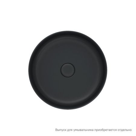 Раковина керамическая Iddis Ray RAYBM03i27 40х40 накладная цвет черный без отверстий под смеситель