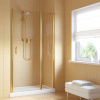 Душевая дверь Vegas-Glass EP-F-1 LUX EP-F-1 LUX 135 9 1 R 135х200 стекло прозрачное профиль золото глянцевое