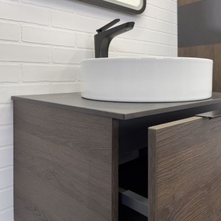 Тумба с раковиной Comforty Портленд 00-00013791CF 60х50 подвесная цвет коричневый