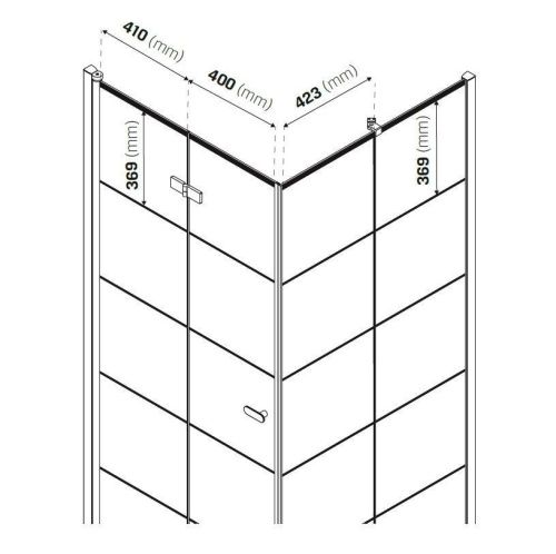 Душевой уголок New Trendy NEW SOLEO Black D-0290A/D-0121B 90х90 стекло прозрачное профиль черный без поддона - фото 4