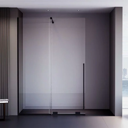 Душевая перегородка Veconi Premium Trento PTDW-50B-100-01-C4 100х200 стекло прозрачное профиль черный