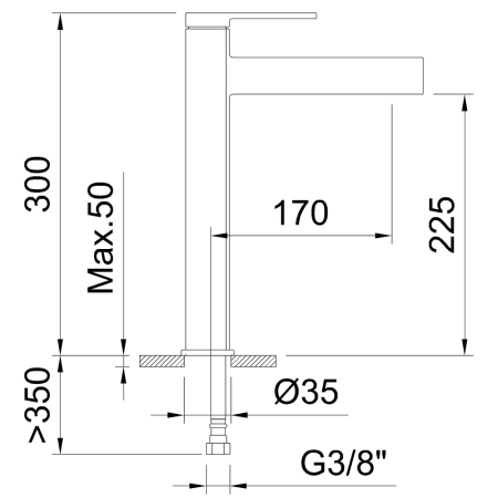 Смеситель Clever VELVET 61945 на столешницу черный
