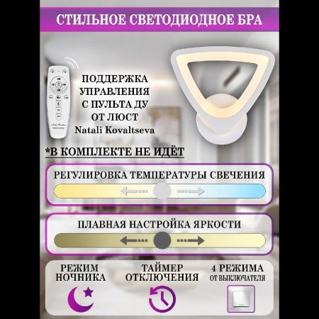 Бра Natali Kovaltseva LED Light Бра (ЛЕД Лигхт Бра) LED LAMPS 81134/1W