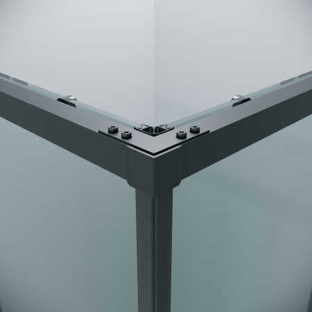 Душевая дверь Grossman Galaxy 1/2.K33.01.80.21.00 80х195 стекло прозрачное профиль черный матовый