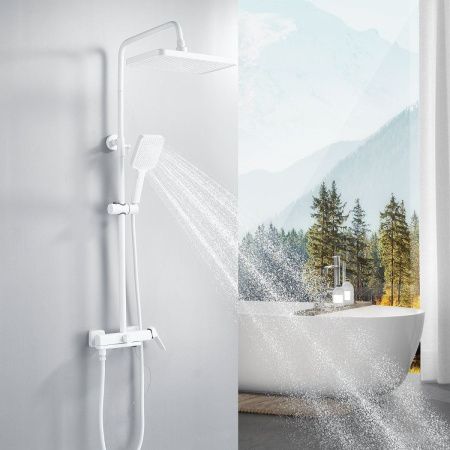 Душевая стойка Shevanik S9936C настенная цвет белый