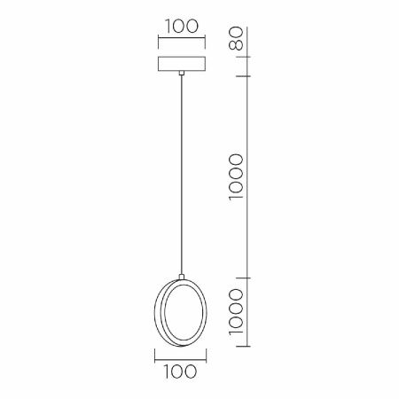 Светильник подвесной LED4U L7108-150 СR