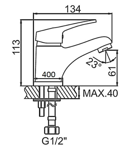 Смеситель D-Lin D110629 на раковину хром - фото 2