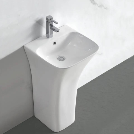 Раковина из сантехнического фарфора Cerutti SPA CT7283 45х44 напольная цвет белый 1 отверстие под смеситель