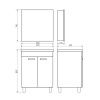Зеркало-шкаф Comforty Диана 00003121162CF 60х70 подвесной цвет белый