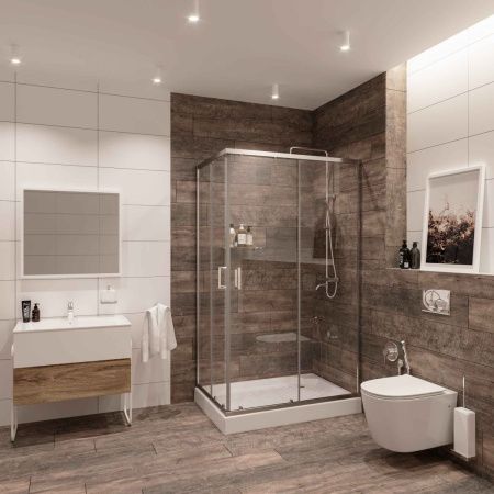 Душевой уголок Niagara Nova 66110811 120х90 стекло прозрачное профиль хром без поддона