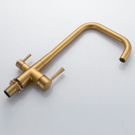 Смеситель для кухни Shevanik S528G на мойку золото