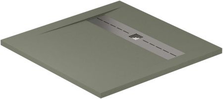 Душевой поддон из искусственного камня Allen Brau Infinity 8.21001-CGM 90х90 зеленый без каркаса