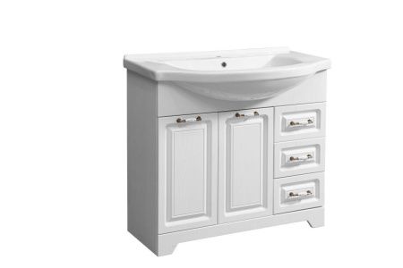 Тумба под раковину Stella Polar Кармела ольха SP-00000175 90х30 напольная цвет белый