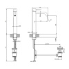 Смеситель Gessi Gessi316 54003#707 на раковину черный
