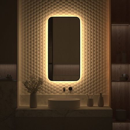 Зеркало с подсветкой Defesto AURA DF 2975 50х100 подвесное