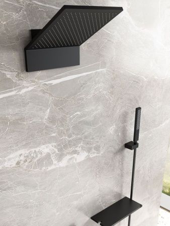 Душевая система Vincea VSFW-2F11TMB встраиваемая в стену цвет черный с термостатом