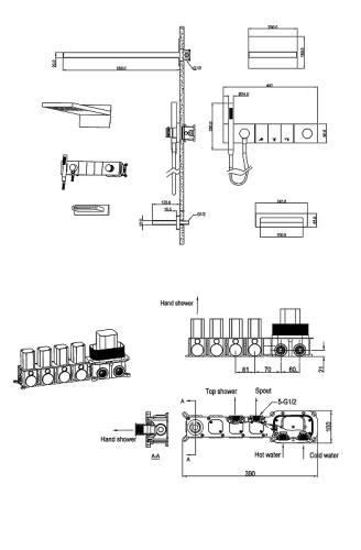 Душевая система Boheme Zodiac 132-2-MW встраиваемая цвет белый матовый - фото 2