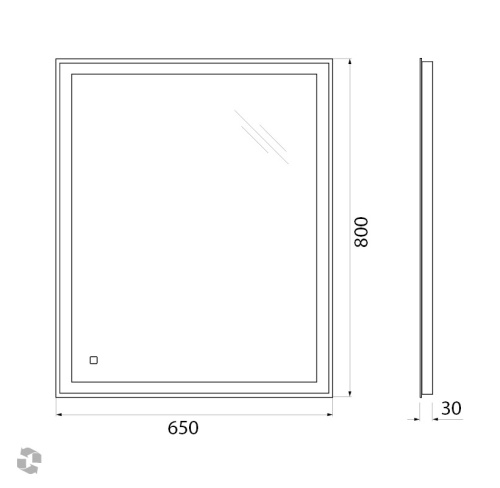 Зеркало BelBagno SPC-GRT-650-800-LED-TCH 65х80 - фото 5