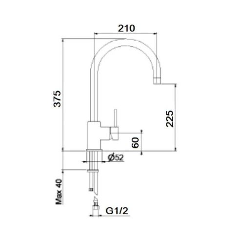 Смеситель для кухни Webert BA920302345 на мойку никель - фото 3