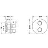 Смеситель для душа Duravit TH4200008010 встраиваемый в стену хром с термостатом