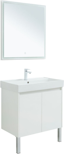 Комплект мебели: тумба с раковиной + зеркало Aquanet Nova Lite 00302535 напольный/подвесной - фото 4