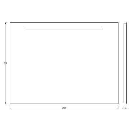 Зеркало Evoform Lumline BY 2007 100х80 подвесное