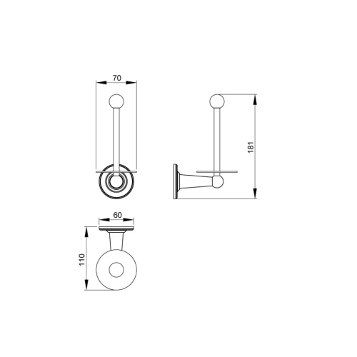 Бумагодержатель Timo Nelson 150044/00 - фото 2