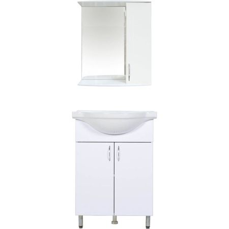 Тумба с раковиной Orange Лайт LA-60TUW+RA 60х40 напольная цвет белый