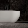 Ванна из искусственного камня Abber Stein AS9613-1.6 160х75 отдельностоящая овальная с ножками