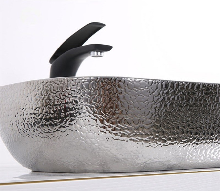 Раковина из санфаянса CeramaLux D1333H021 46х33 накладная цвет белый