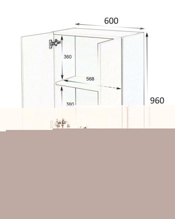 Шкаф Orange СМАЙЛ SM-60SR1 60х100 подвесной цвет белый
