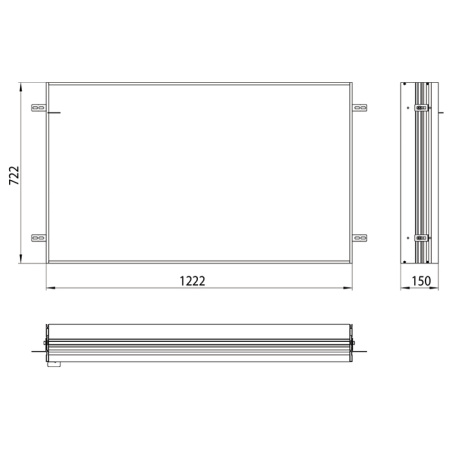 Встраиваемая рама для зеркального шкафа Emco Asis 9497 000 13
