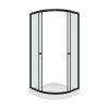 Душевой уголок Parly ZE911B 90х90 стекло прозрачное профиль черный с поддоном