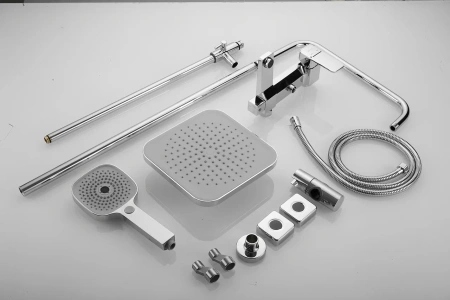 Душевая стойка Shevanik S9736 настенная цвет хром