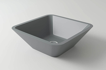 Раковина из искусственного камня Holbi SATURN 1.02.004.11.3 43х43 накладная цвет серый