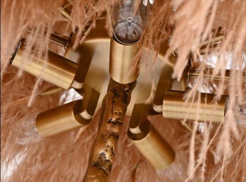 Торшер Delight Collection Ostrich Feather (Острицх Феатхер) BRFL5014 pink/antique brass - фото 2
