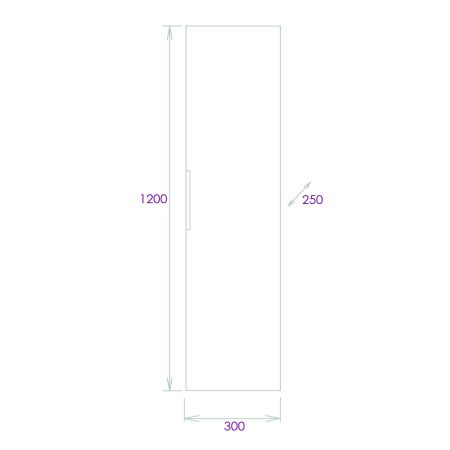 Шкаф-пенал Onika Легран 403068 30х120 подвесной цвет коричневый
