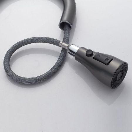 Смеситель для кухни Shevanik S363T на мойку оружейная сталь