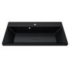 Раковина из искусственного камня Uperwood Classic New RClassicNew90bg 90х50 полувстраиваемая цвет черный