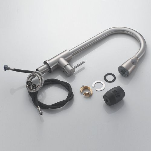 Смеситель для кухни Raffine F213L на мойку сатин - фото 4