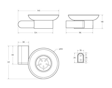 Мыльница CEZARES STYLUS STYLUS-SODS-01