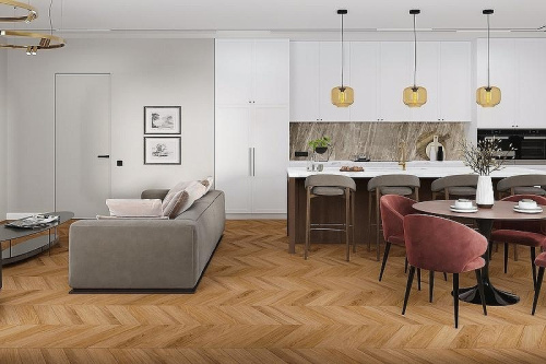 Кварцвиниловая плитка Damy Floor CHEVRON LVT DF09-Ch-LVT Монсоро - фото 5