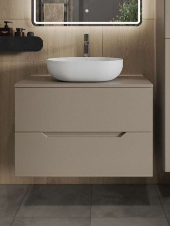 Тумба с раковиной Orange Line Li-80TuLMDF+B05-480W 80х50 цвет бежевый