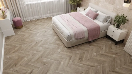 SPC ламинат Alpine Floor Chervon Alpine ECO 18-3 MC Дуб Натуральный Отбеленный Chevron толщина 0.5 см 43 класс 600х127