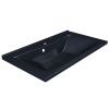 Раковина из искусственного камня Uperwood Elen 291120424 80х40 полувстраиваемая цвет черный