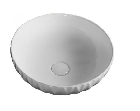 Раковина из сантехнического фарфора Cerutti SPA CR3301B 40х40 накладная цвет белый без отверстий под смеситель